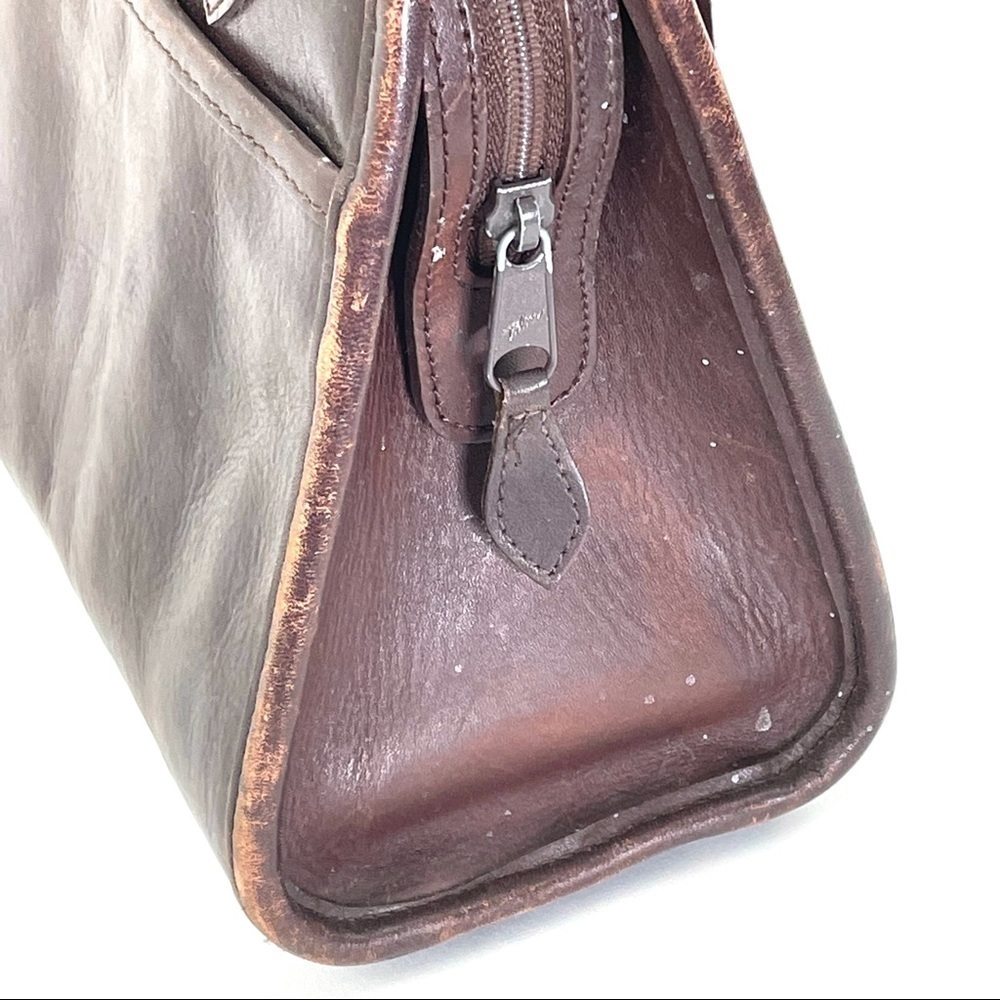 Brighton Brown Leather Croc Embossed Purse Silver hardware Zip Closure - Picture 7 of 12